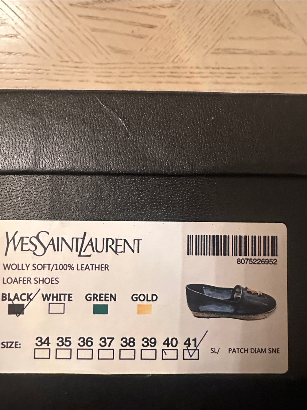 Elegant stylish Black Espadrilles with Gold YSL Logo - Picture 8 of 8